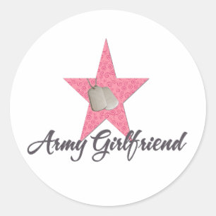 Sticker Rond Amie d'armée