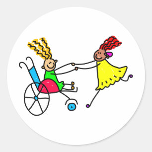 Sticker Rond Amis désactivés