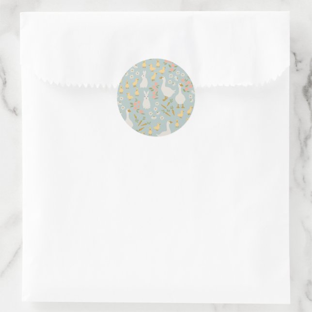 Sticker Rond Amis du printemps (Sac)