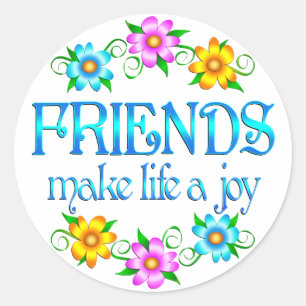 Sticker Rond Amitié Joy