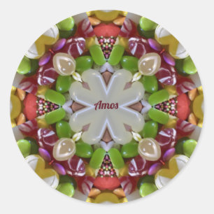 STICKER ROND AMOS ~ BANDE DE PÂQUES ~