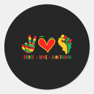 Sticker Rond Amour 1865 Jour de l'Indépendance Fierté noire