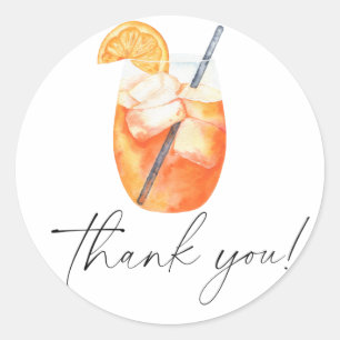 Sticker Rond Amour au premier spritz Remerciements pour l'enter
