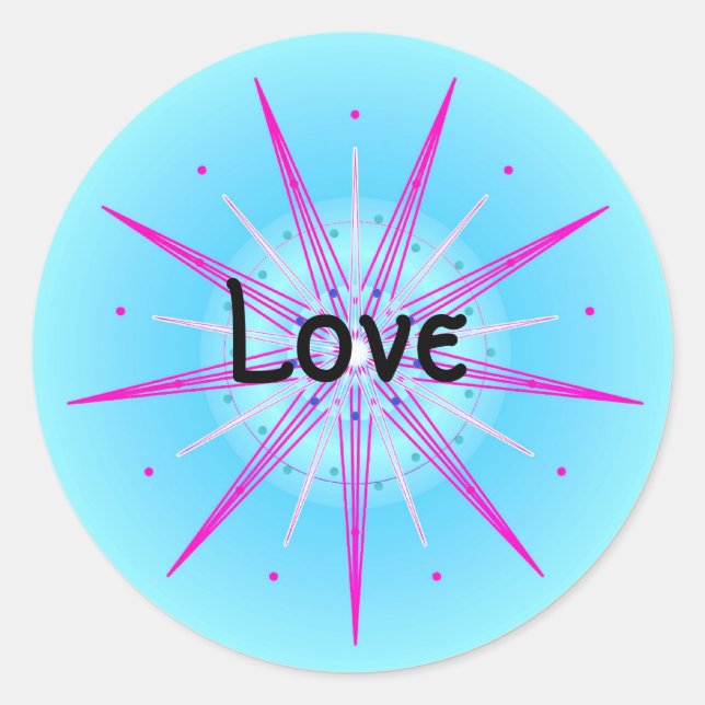 Sticker Rond Amour (Autocollant Vertu) (Devant)