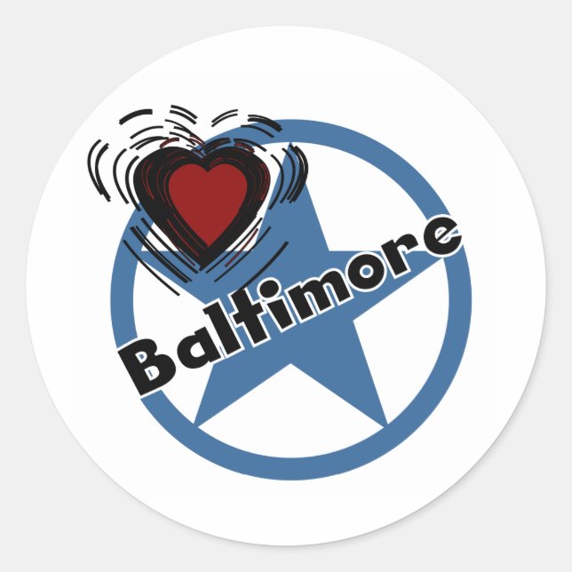 Sticker Rond Amour Baltimore (Devant)