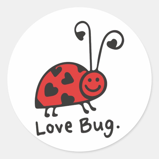 Sticker Rond Amour Bug (Devant)