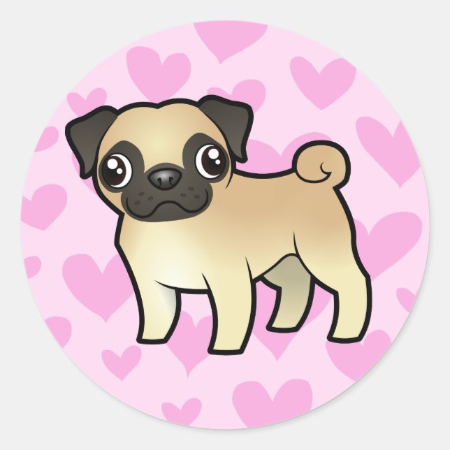Sticker Rond Amour carlin (Devant)