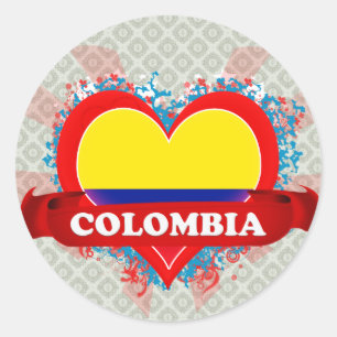 Sticker Rond Amour Colombie du cru I
