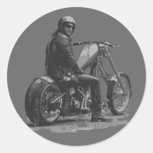 Sticker Rond Amour de motocyclette personnalisée