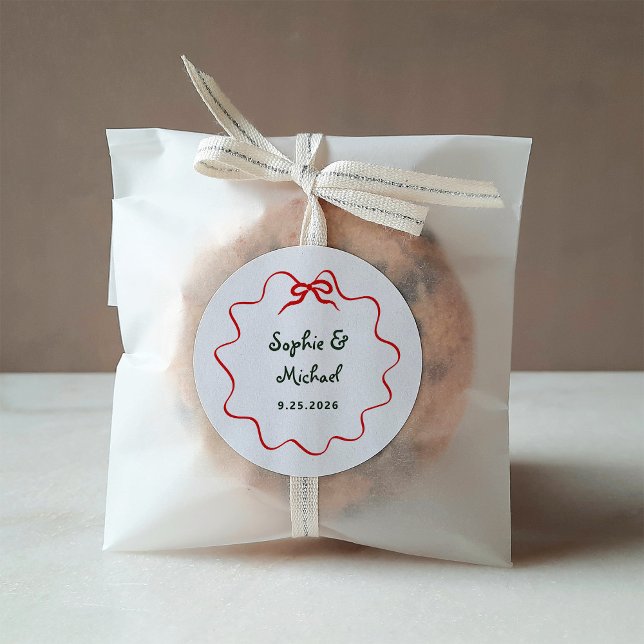 Sticker Rond Amour de vacances | Mariage français illustré (Créateur téléchargé)