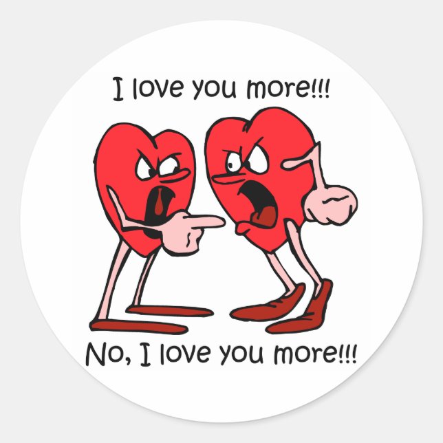 Sticker Rond Amour drôle (Devant)