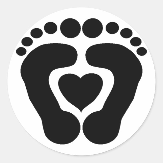 Sticker Rond Amour du pied (Devant)