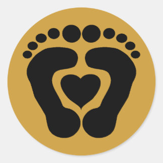 Sticker Rond Amour du pied