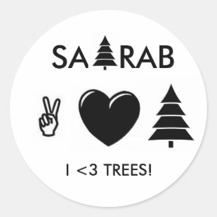 STICKER ROND AMOUR ET ARBRES DE PAIX !