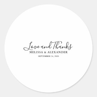 STICKER ROND AMOUR ET MERCI