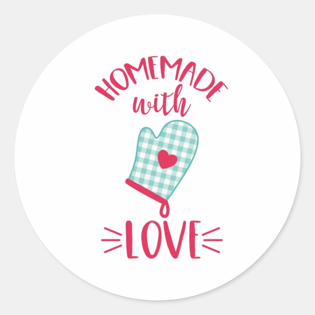 Sticker Rond Amour fait maison (Devant)