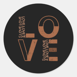 Sticker Rond Amour Femmes Noir Histoire Mois Hommes Afrique Amé