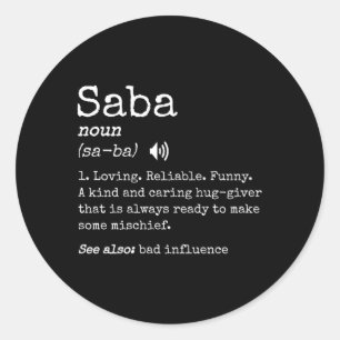Sticker Rond Amour Juif Grand Saba Définition Dire Saba
