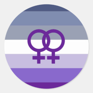 Sticker Rond Amour Lesbien Butch Fierté WLW