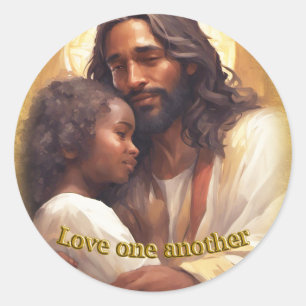 Sticker Rond Amour l'un l'autre
