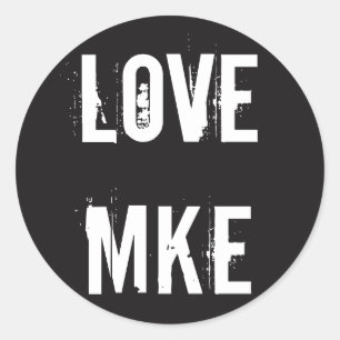 Sticker Rond AMOUR MILWAUKEE - amour MKE