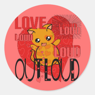 Sticker Rond Amour par la force
