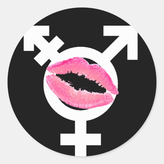 Sticker Rond Amour transgenre FTM (Devant)