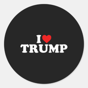 Sticker Rond Amour Trump - Coeur