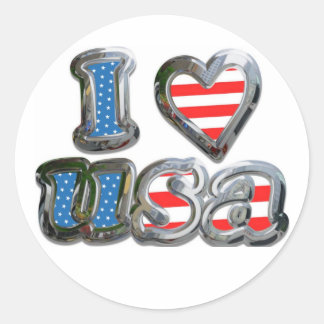 Sticker Rond amour usa