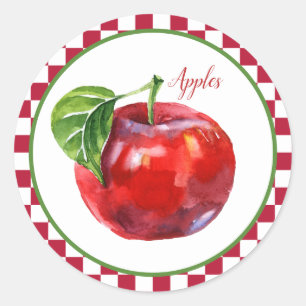 Sticker Rond amoureux de fruits à la pomme