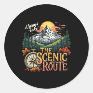 Sticker Rond Amoureux de la nature Nature Wander Apparel Uni-ad