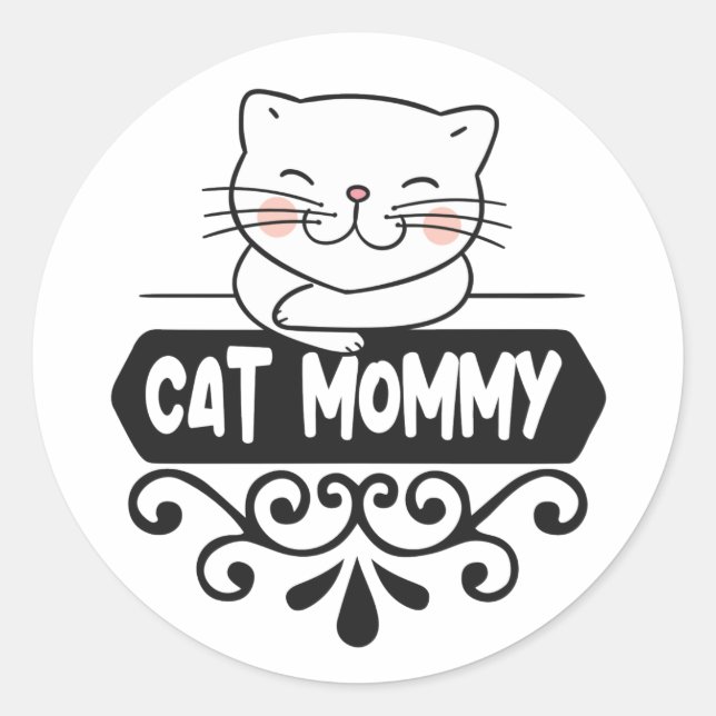 Sticker Rond Amoureux des animaux animal de compagnie de maman  (Devant)