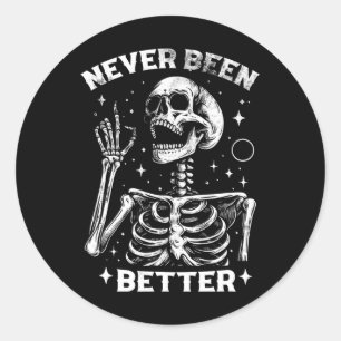 Sticker Rond &amp ; Halloween sarcastique n'a jamais été meille