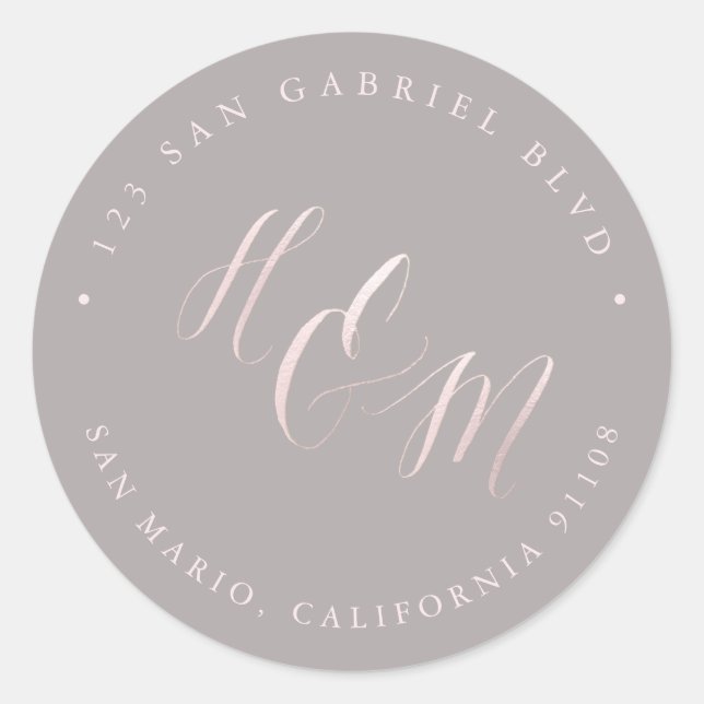 Sticker Rond Ampersand de calligraphie rose vif do-it-yourself  (Devant)