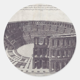 Sticker Rond Amphithéâtre de Vérone à la Piazza Bra