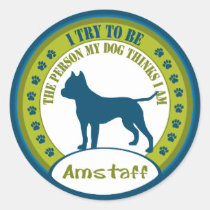 Sticker Rond Amstaff
