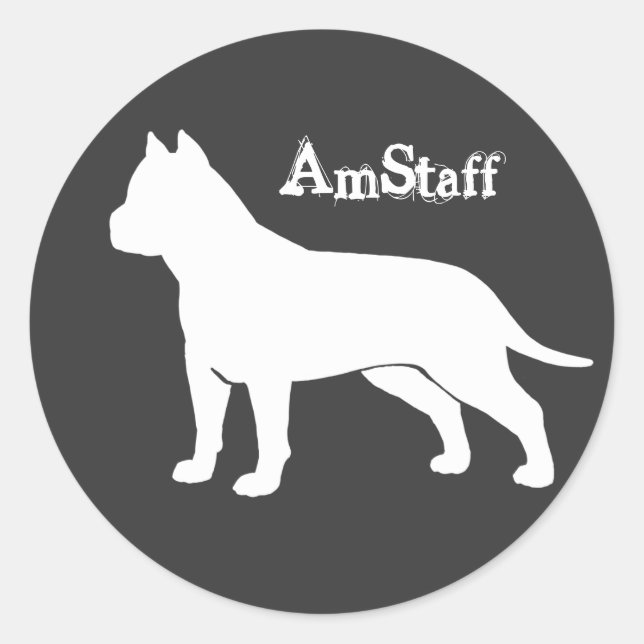 Sticker Rond AmStaff (Devant)