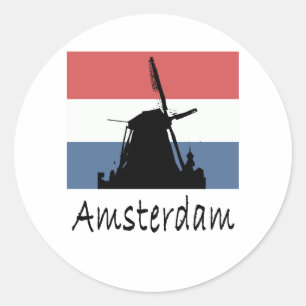 Sticker Rond Amsterdam
