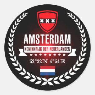 Sticker Rond Amsterdam