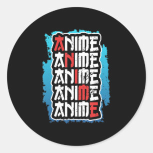 Sticker Rond amusant amateur de dessins animés citation cosplay