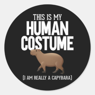 Sticker Rond Amusant Capybara Lover mite Animal