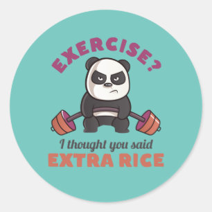 Sticker Rond Amusant Gym Motivation Fitness entraînement et en
