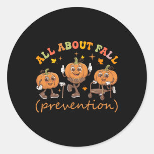 Sticker Rond Amusant J'aime Prévention de l'automne Thanksgivin
