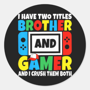 Sticker Rond Amusant Jeu Garçons Hommes Joueur Vidéo Ados Joueu