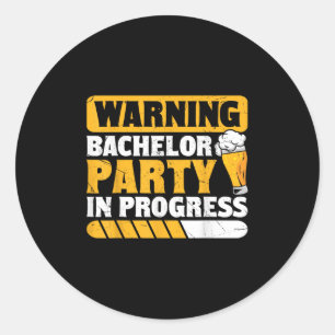 Sticker Rond Amusant Mariage de chambre de baccalauréat _1