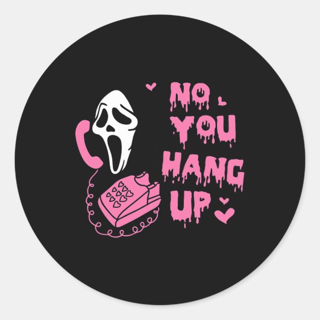 Sticker Rond Amusant Non Vous Avez Accroché Premier Fantôme App (Devant)