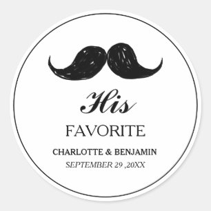 Sticker Rond Amusant Sa Faveur Mariage Favorite