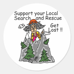 Sticker Rond Amusant se perdre