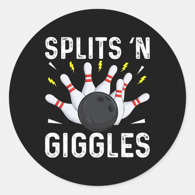 Sticker Rond Amusante équipe de bowling sur gigles 1 (Devant)