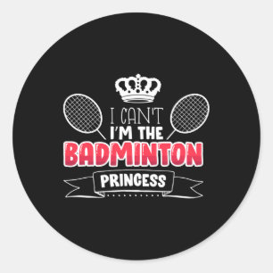 Sticker Rond Amusante Idée Cadeau Badminton Pour Joueur Badmint